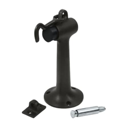Patioplus Heavy Duty Floor Mount Bumper with Hook  Eye - Oil Rubbed Bronze - 6 in. PA3232694
